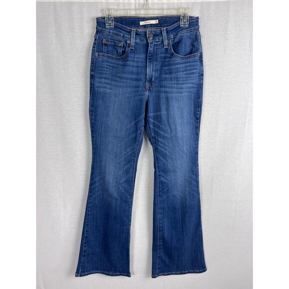 Levi's Jeans High Rise Flare 726 Medium Wash Denim Boho Western Casual Trendy - Picture 1 of 8